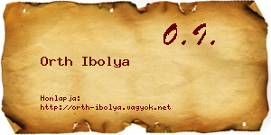 Orth Ibolya névjegykártya