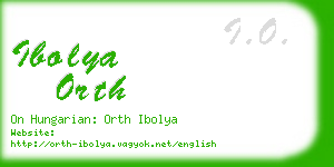 ibolya orth business card